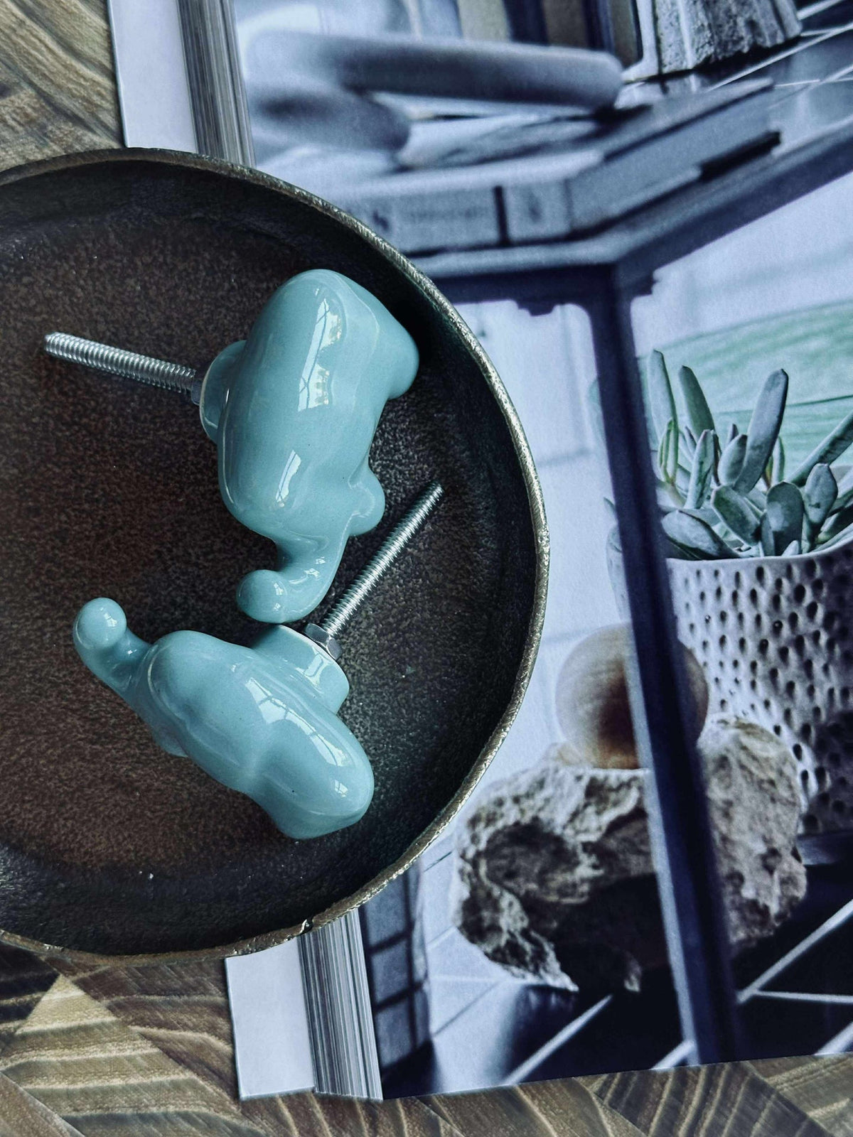 Greep olifant blauw - 2 st.