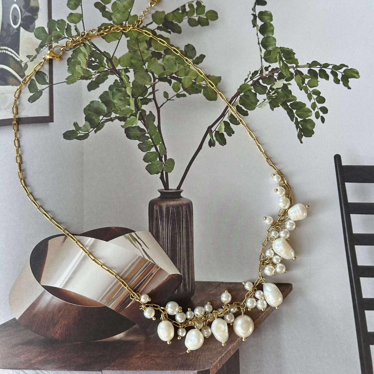 Ketting Cille - met parelmix