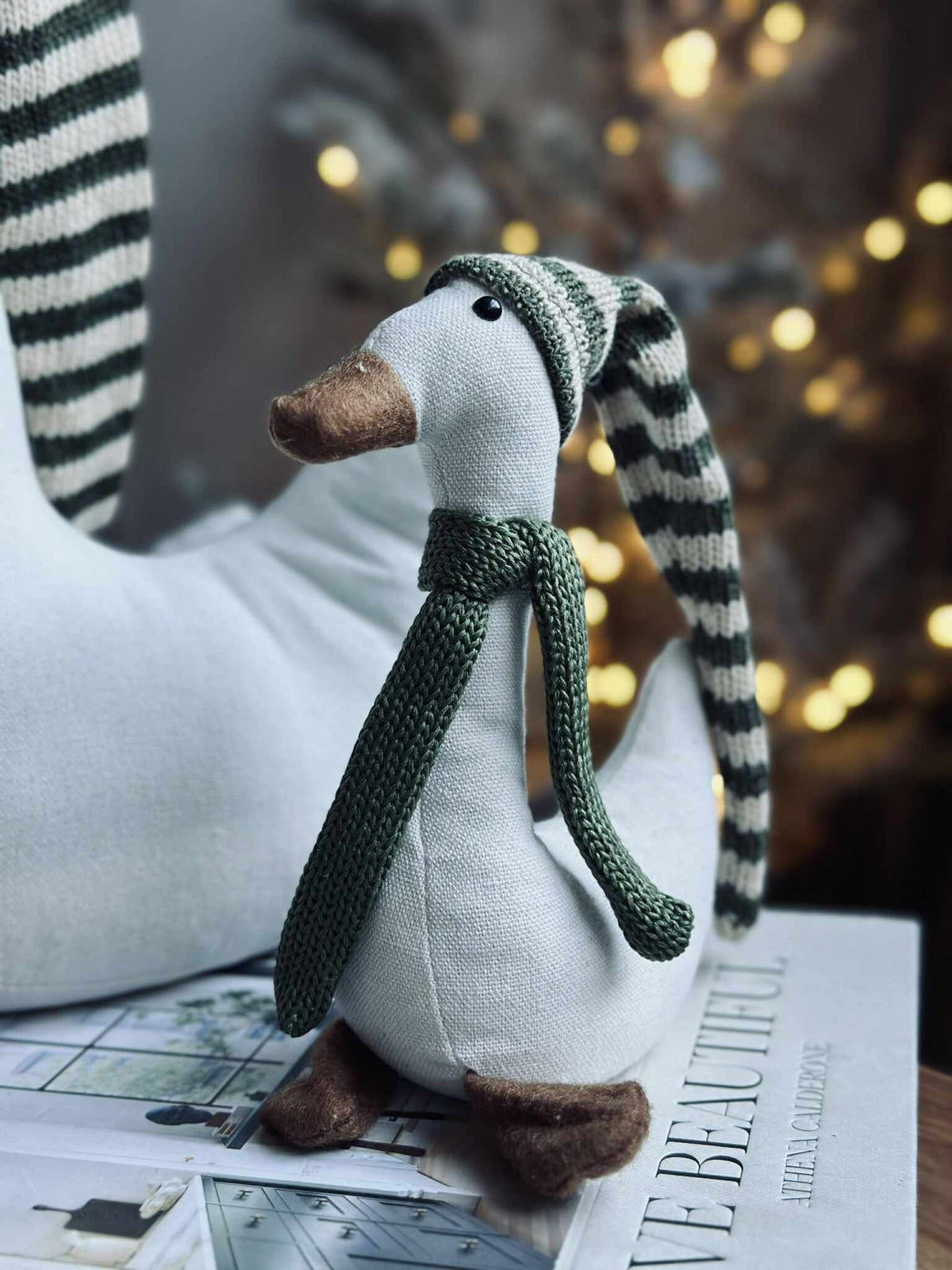 Kerst eend met groene muts - Mini