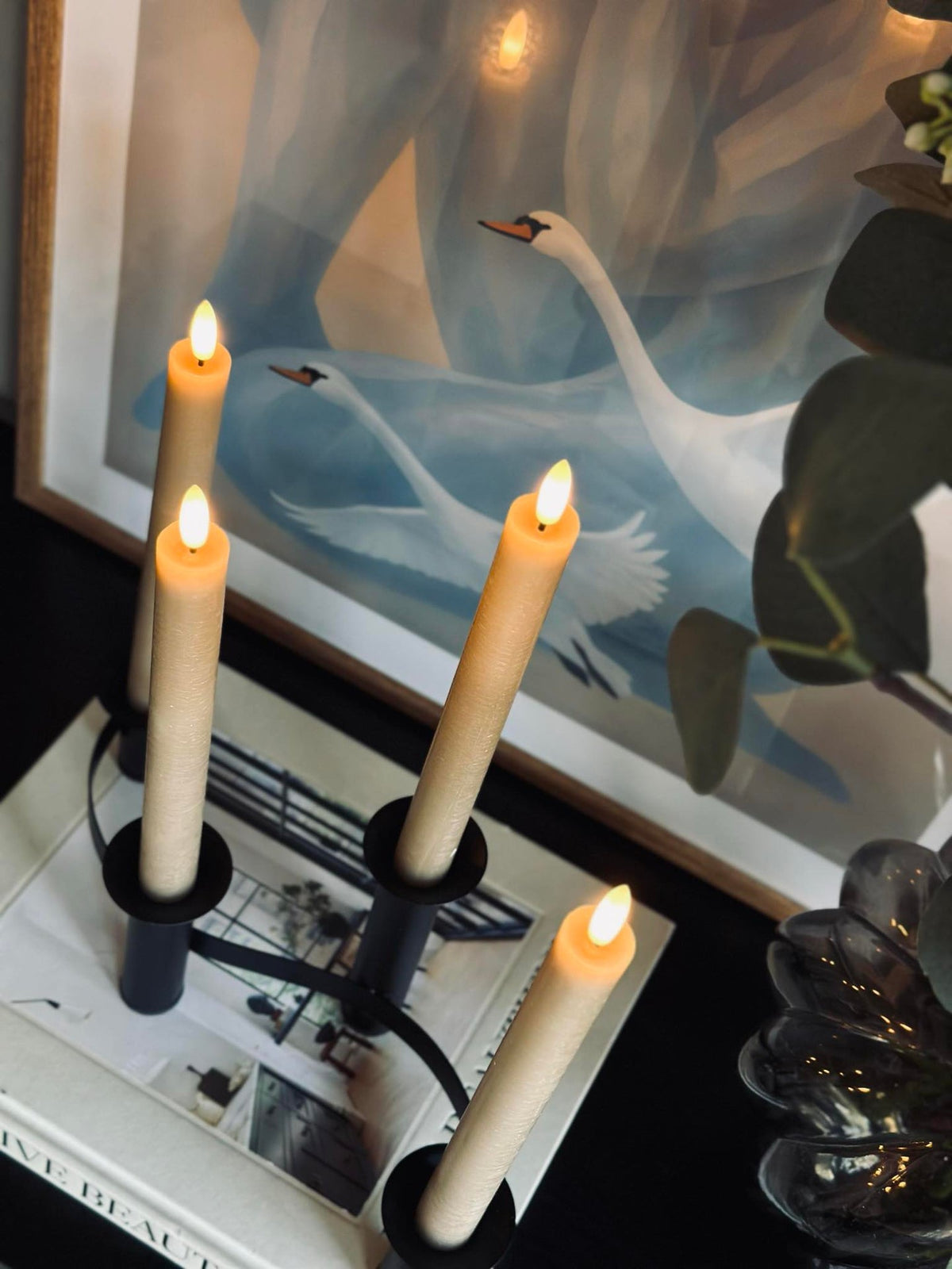 LED Kaarsen 4 st. - Zand