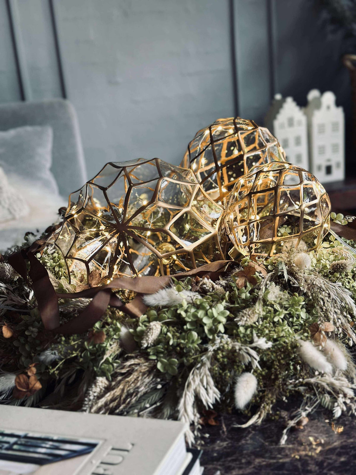 Glazen hanger met licht - Meerdere maten