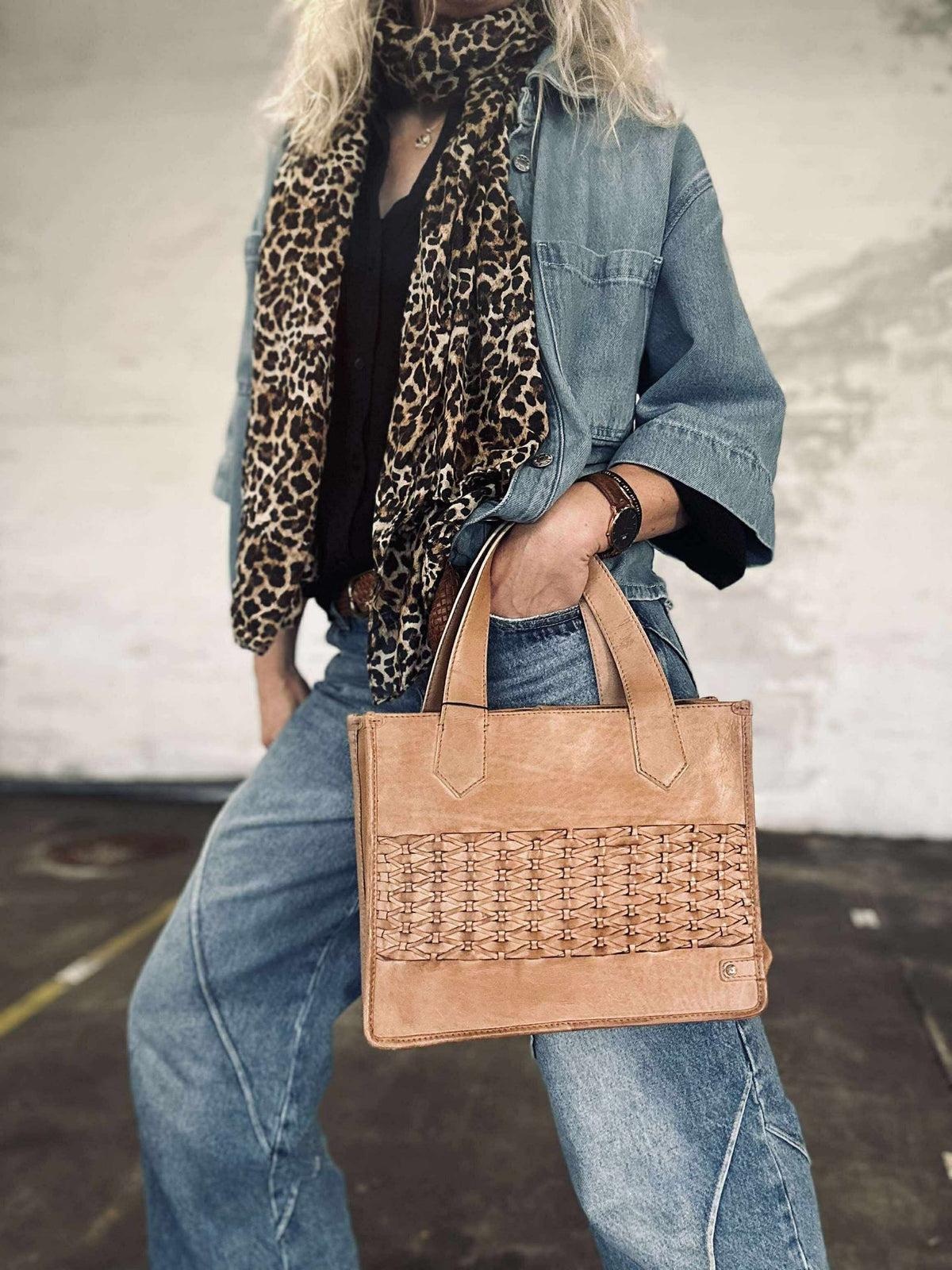 Elegante handtas - Camel