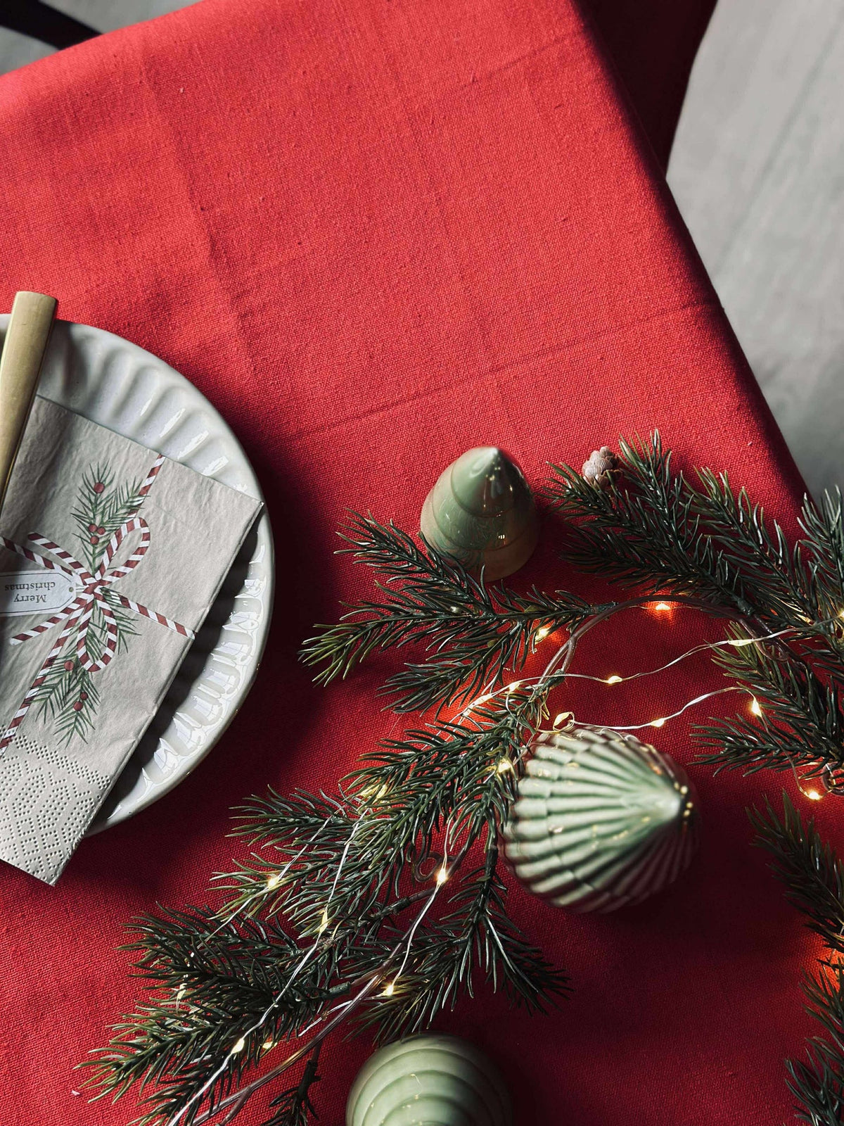 Kersttafelkleed Katoen 140x240 - Rood