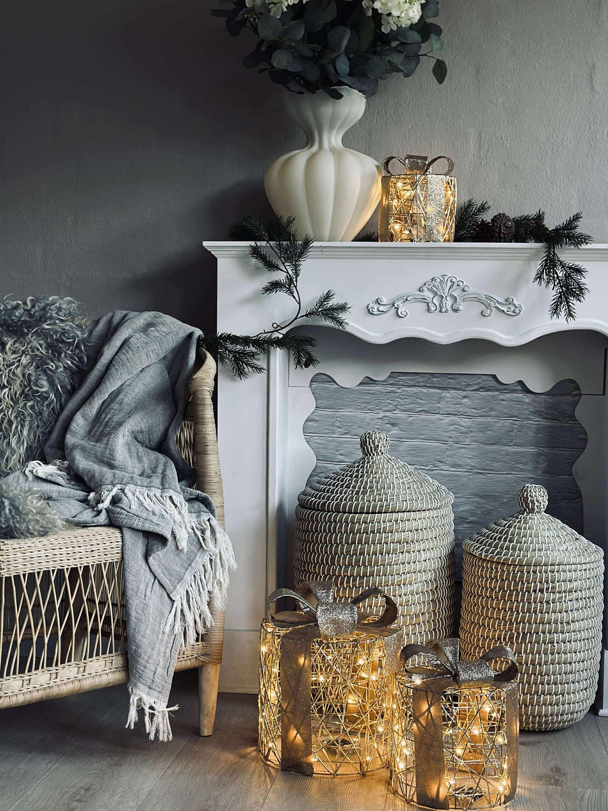 Kerstcadeaus met ledverlichting - 3 st.