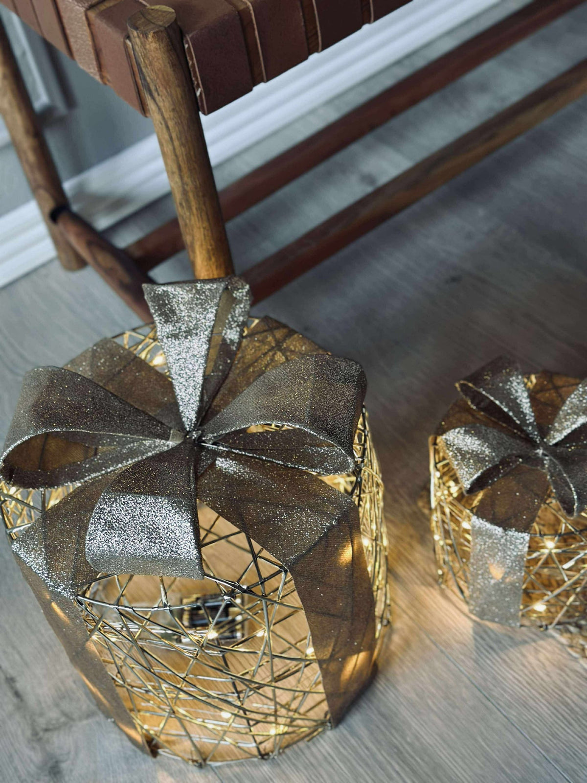 Kerstcadeaus met ledverlichting - 3 st.