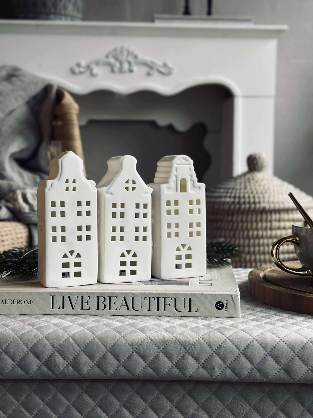 Licht huisje met led  - WHITE MIX