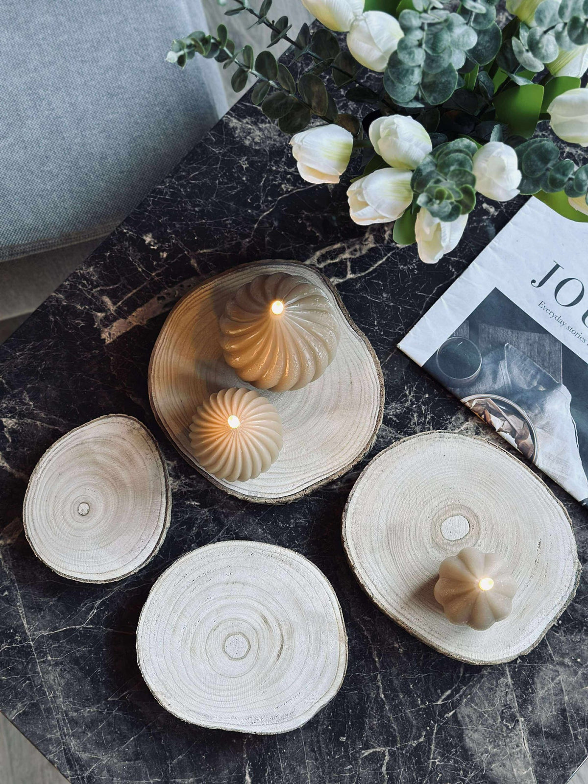 Deco wood - Set met 4 stuks