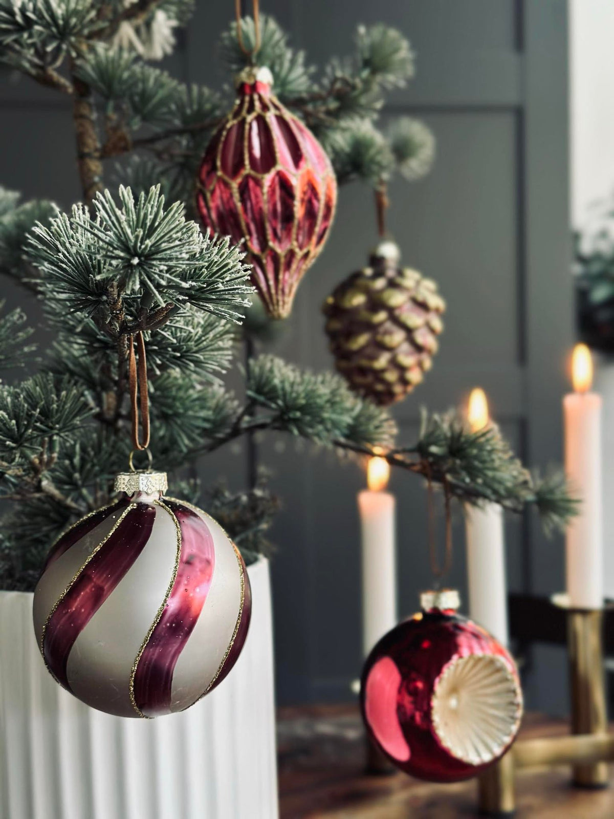Kerstballen van glas - Set van 4 stuks