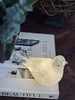 LED Vogel in mondgeblazen glas - Wit