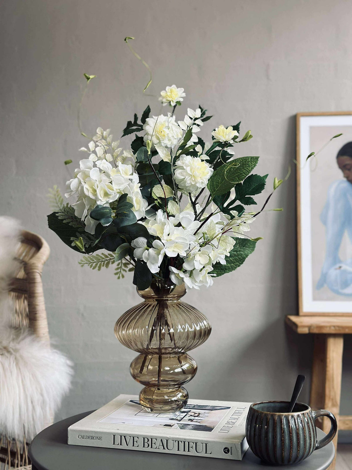 Boeket Hortensia - Wit