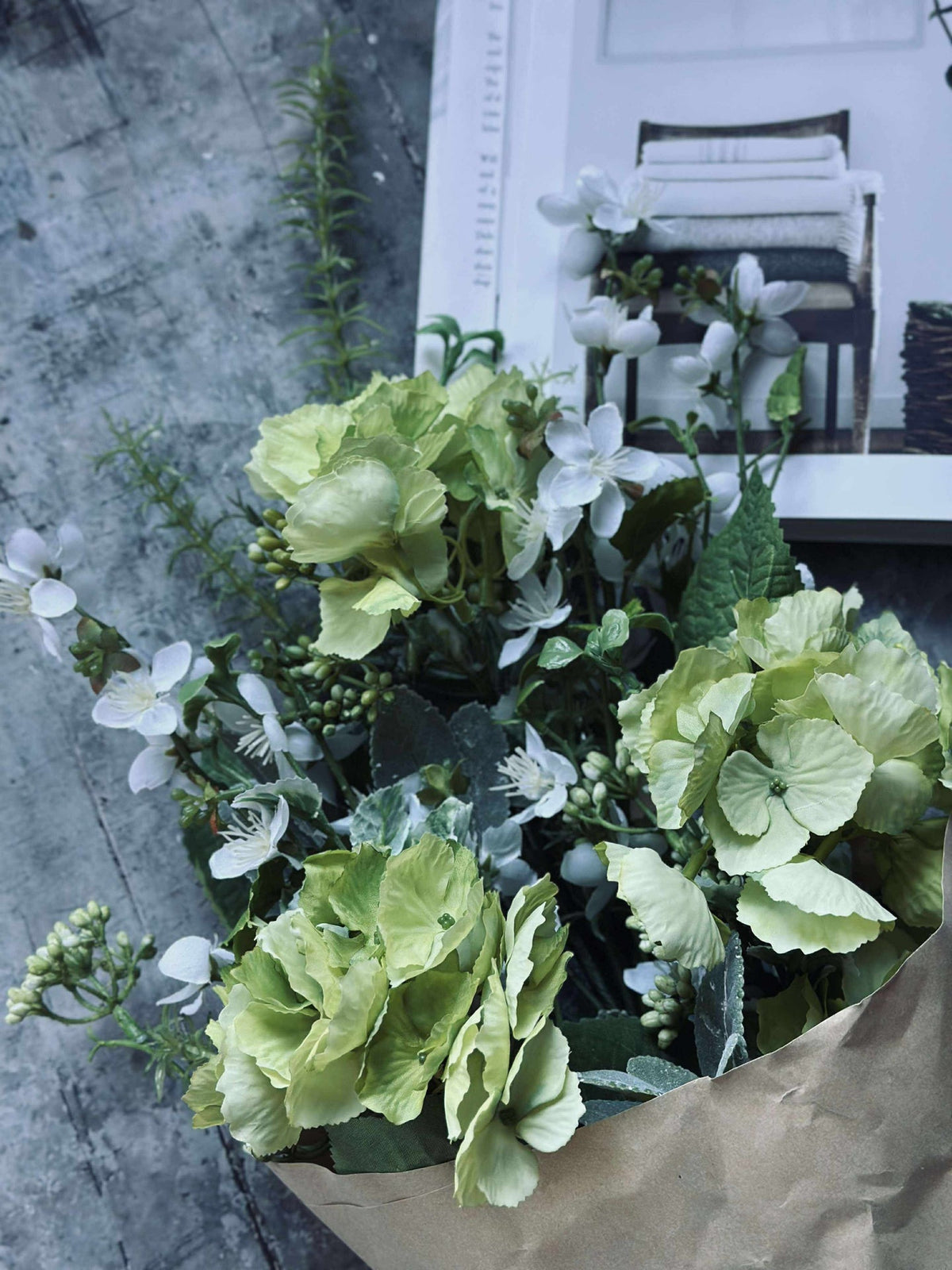 Boeket Hortensia - Lime