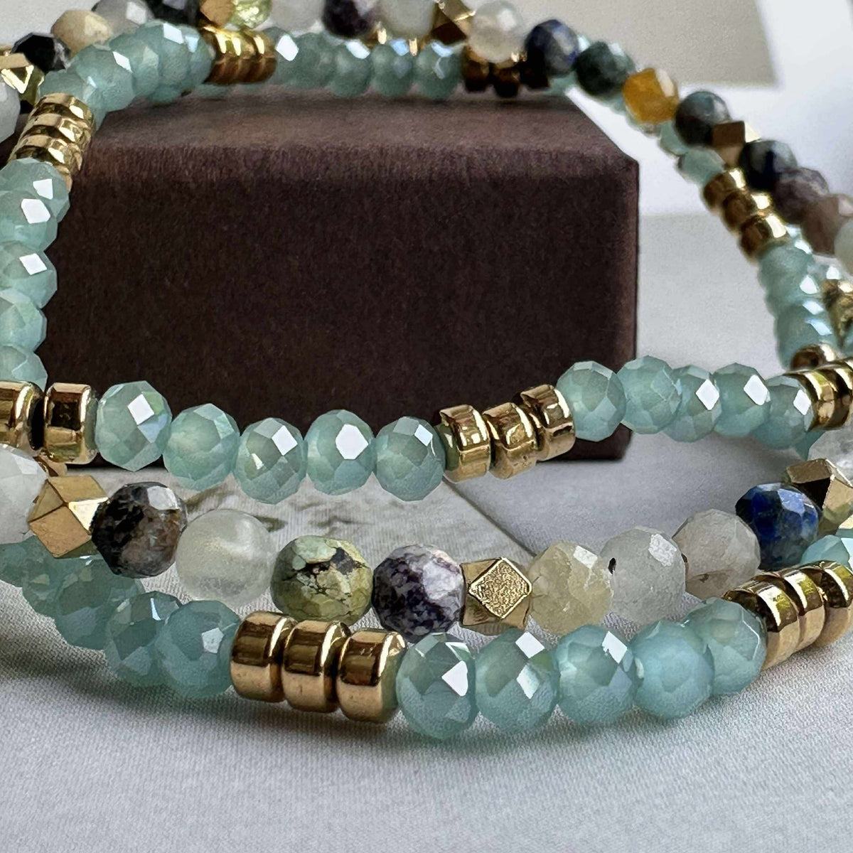 Armband Marika Aqua- Set van 3