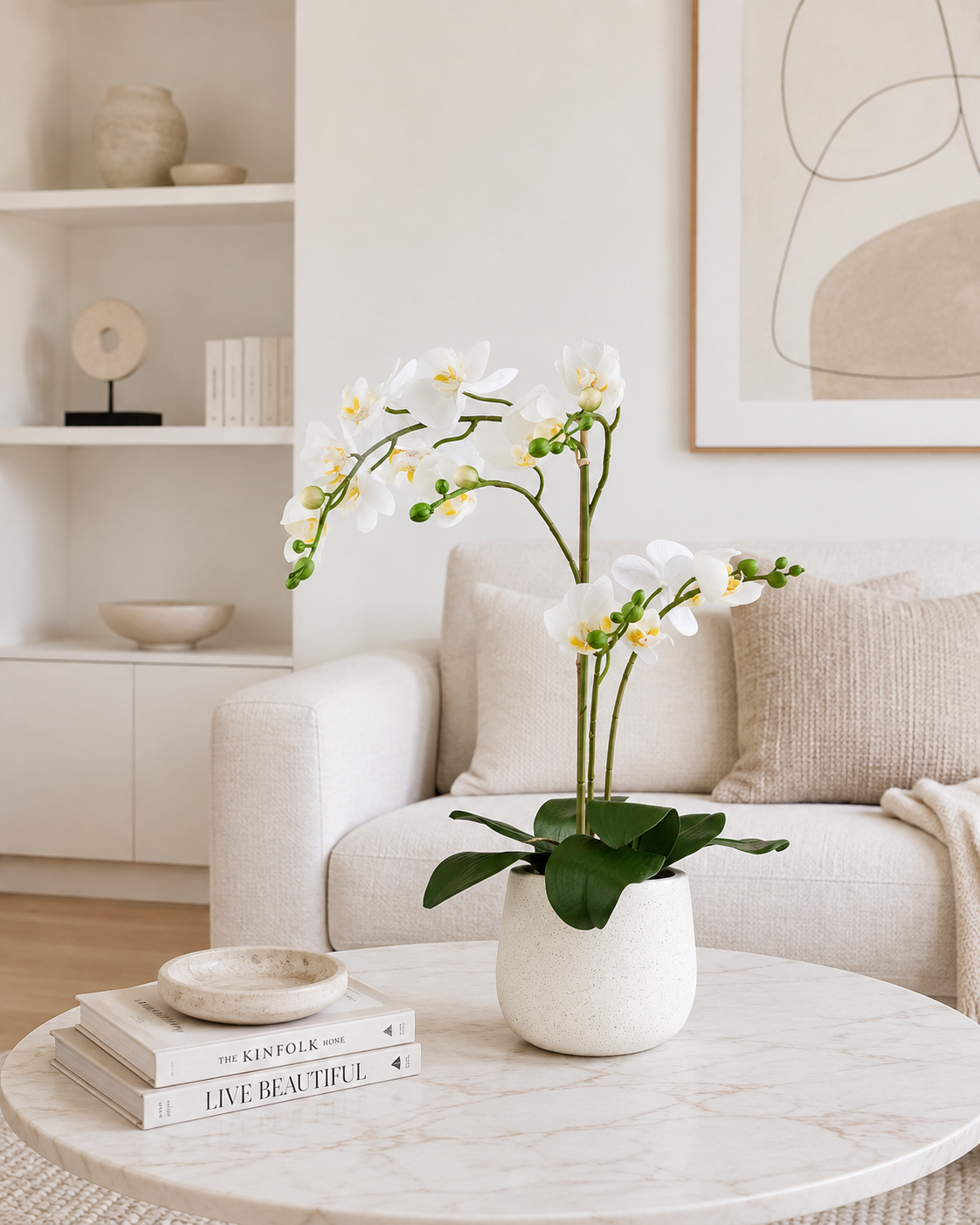 Orchidee in pot - Wit 50 cm