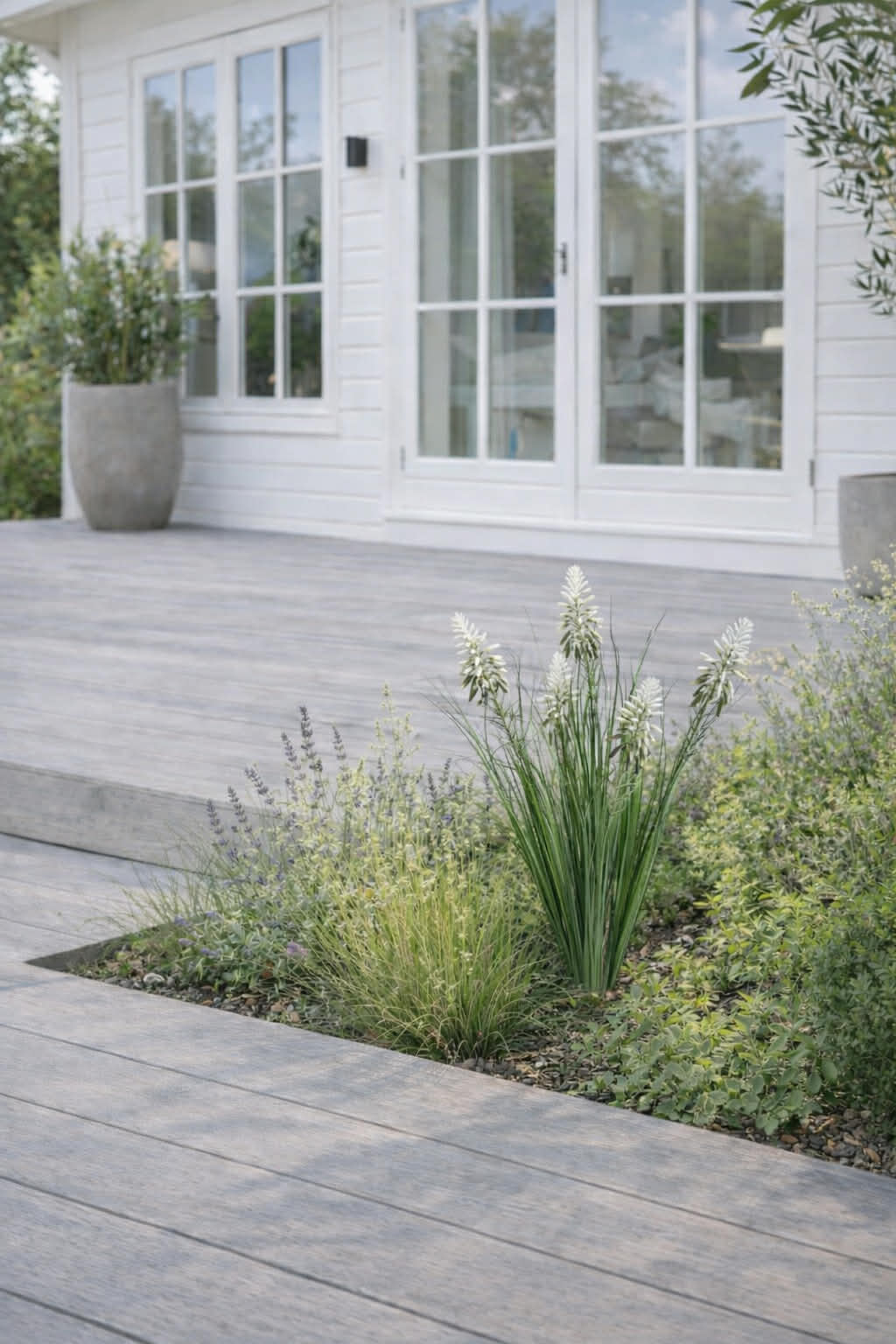 Witte lupine in boeket voor binnen en buiten - 70 cm