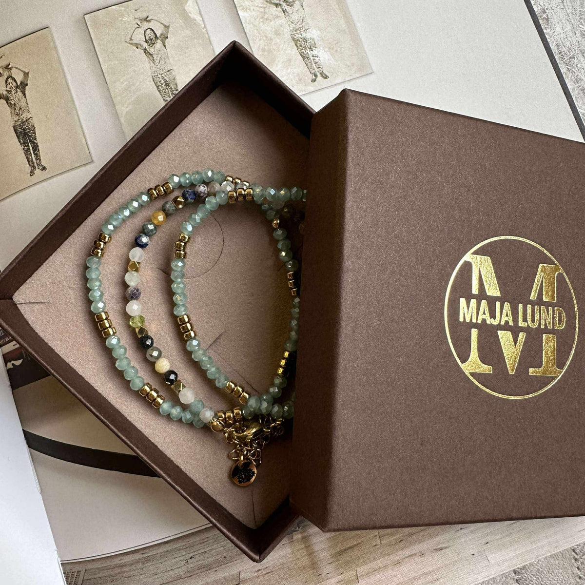 Armband Marika Aqua- Set van 3
