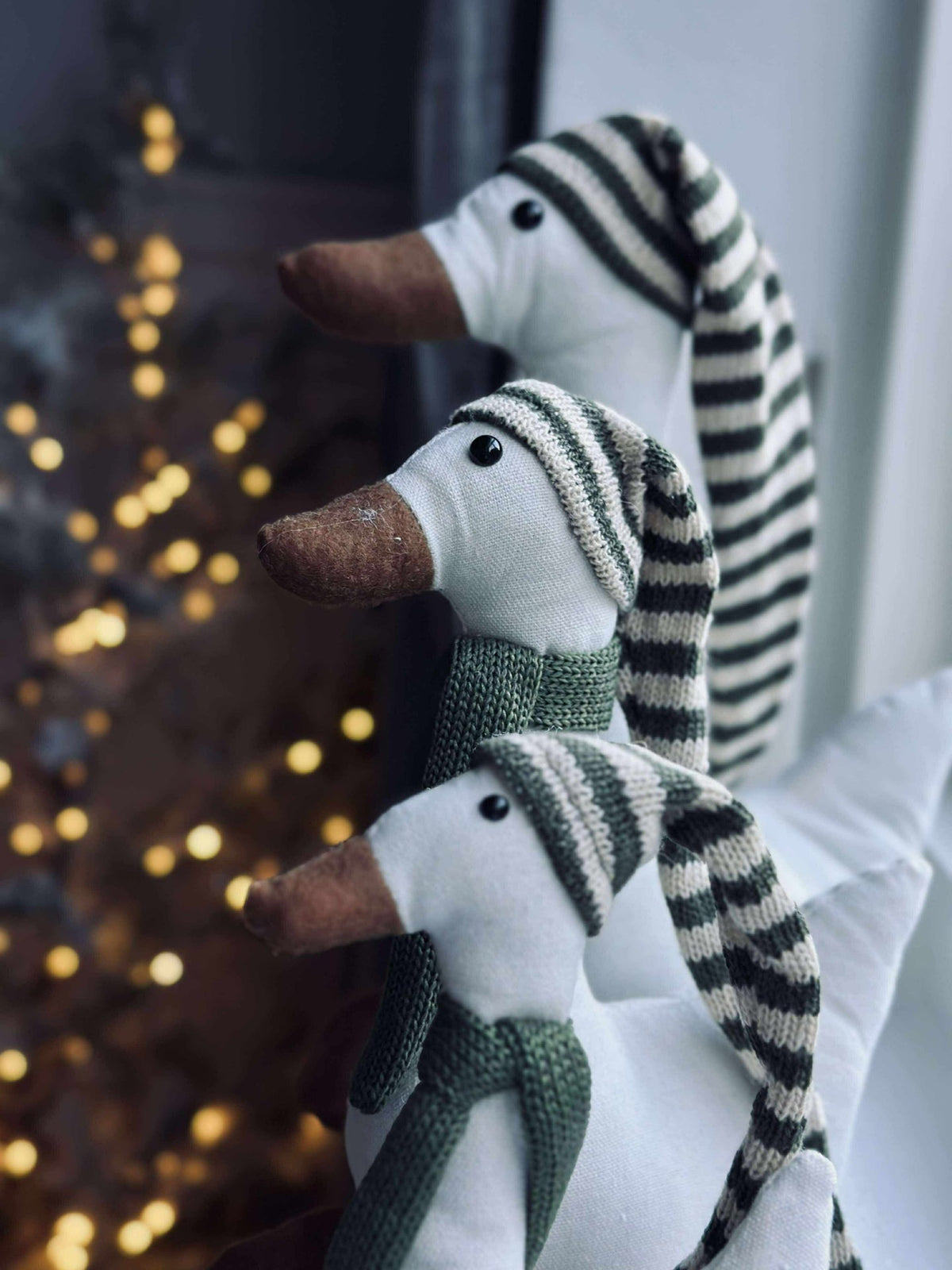 Kerst eend met groene muts - Mini