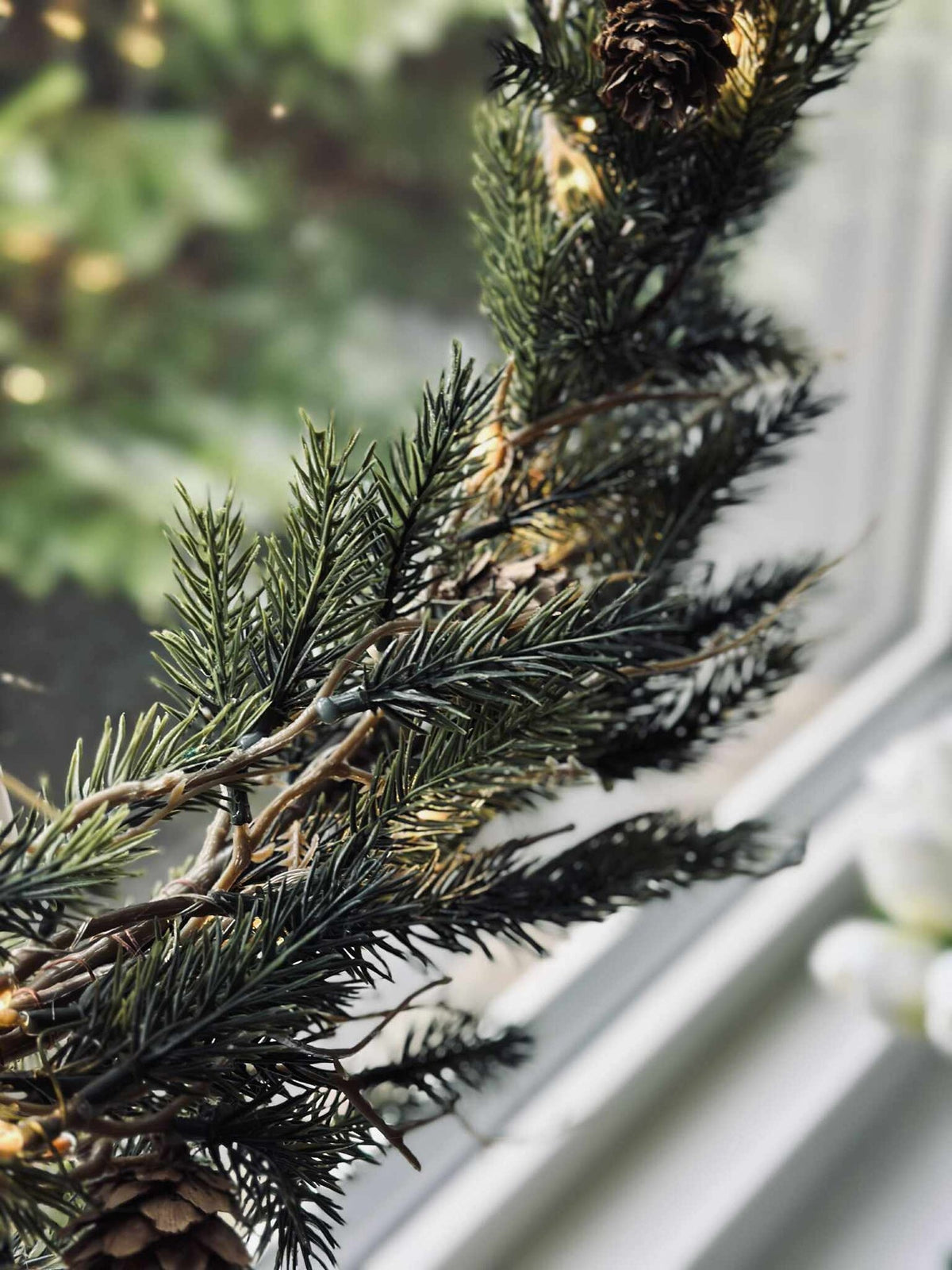 Kerstkrans met licht - Zonder sneeuw
