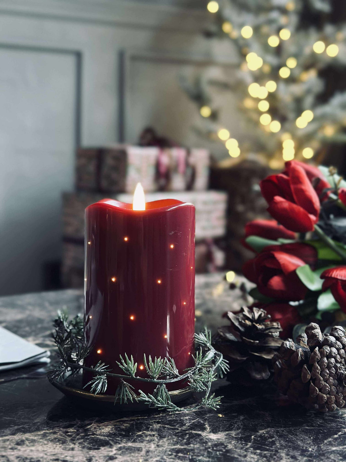 LED blokkaars JUL TWINKLE - 12,5cm