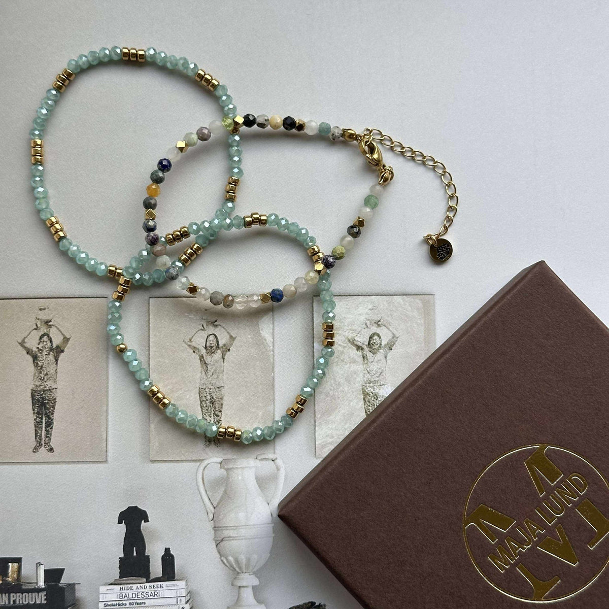 Armband Marika Aqua- Set van 3