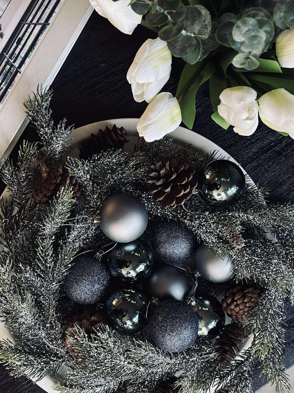 Kerstballen Navy - 10st.