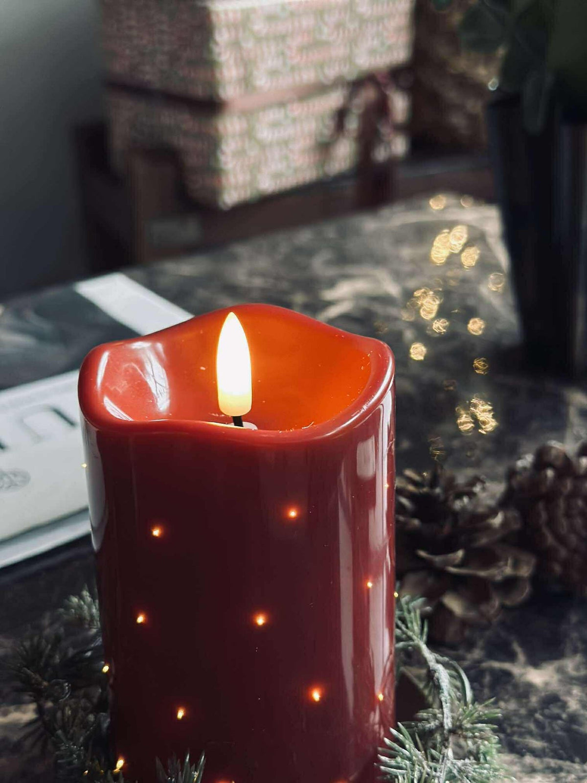 LED blokkaars JUL TWINKLE - 12,5cm