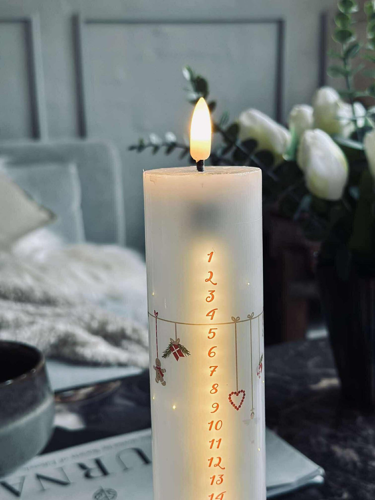 LED Kalenderkaars TWINKLE incl. afstandsbediening