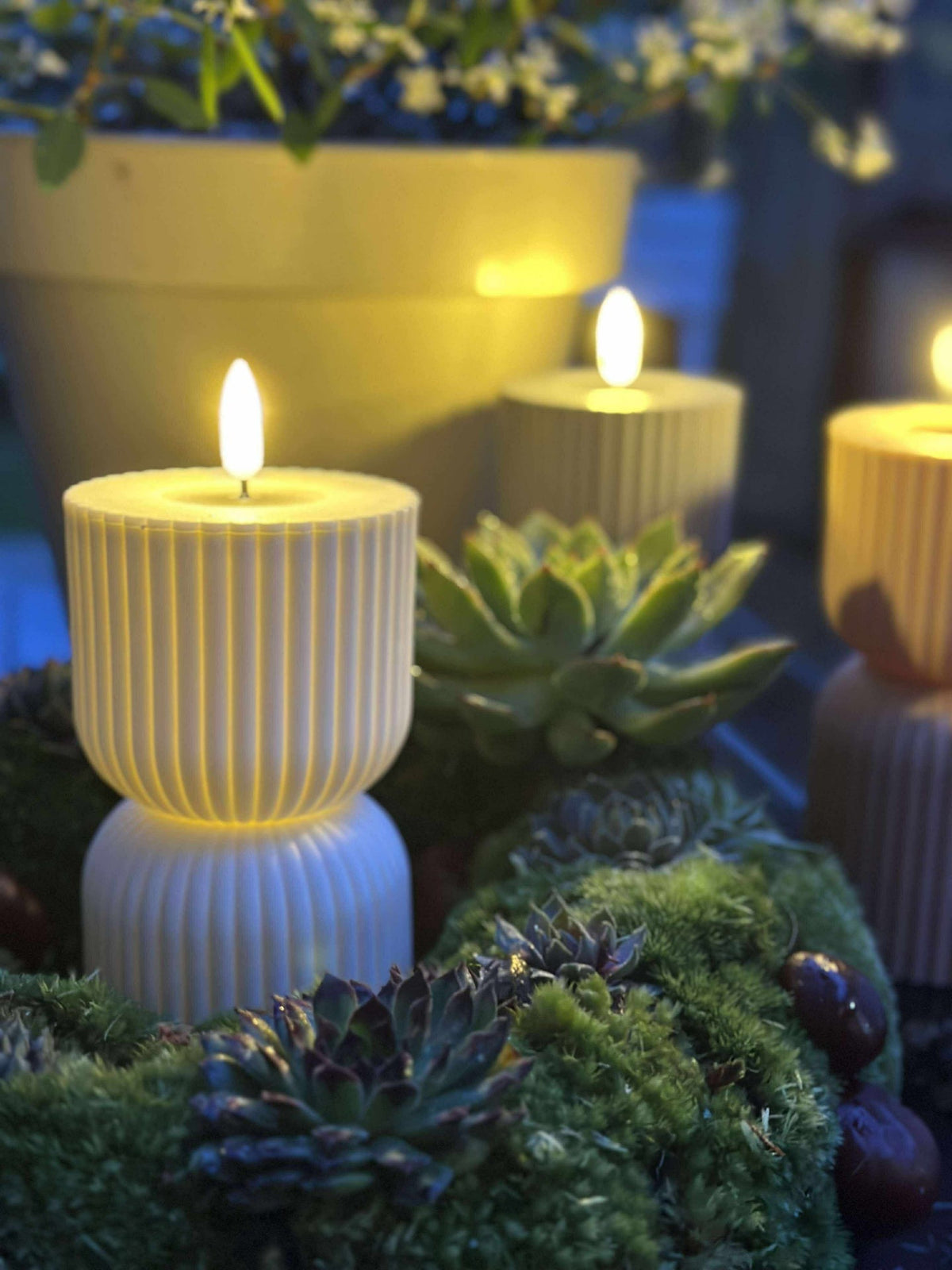 LED Blokkaars Wit zandloper - Buiten