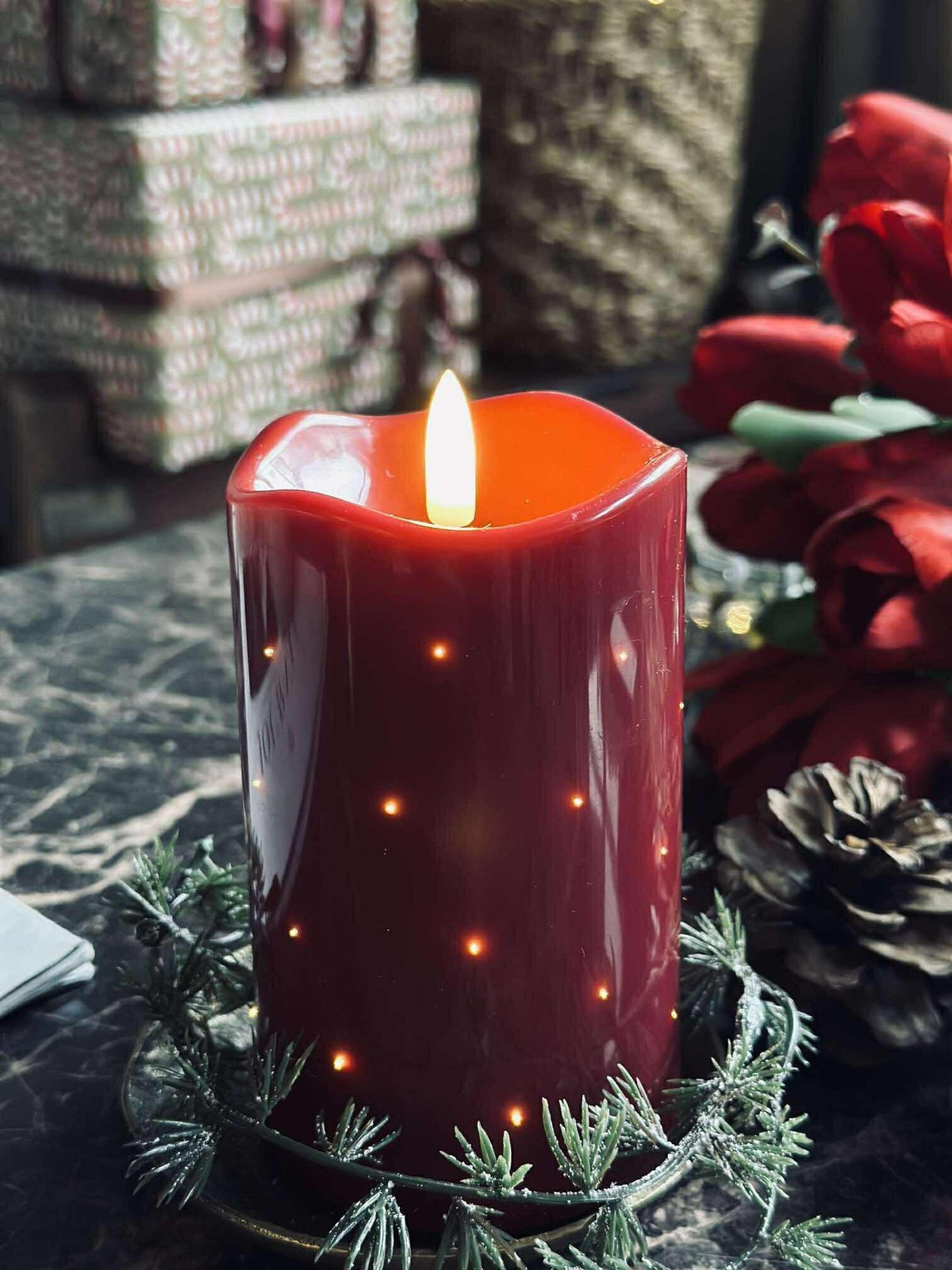 LED blokkaars JUL TWINKLE - 12,5cm