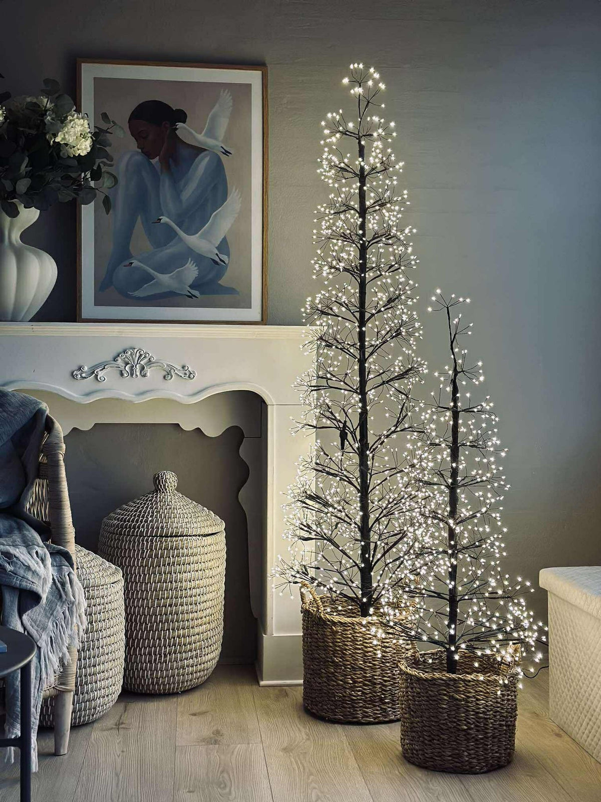Kerstboom met 600 led lichtjes - Black