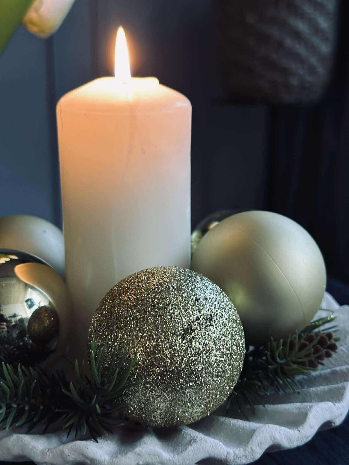 Kerstballen Goud - 10 stuks.