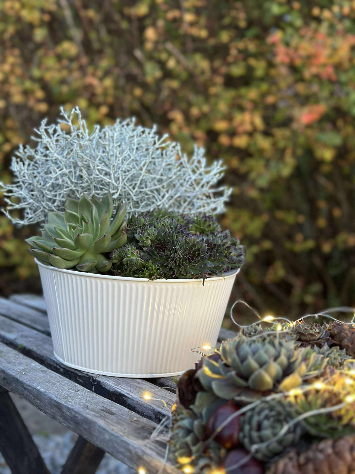 Ronde plantenpot met ribbels