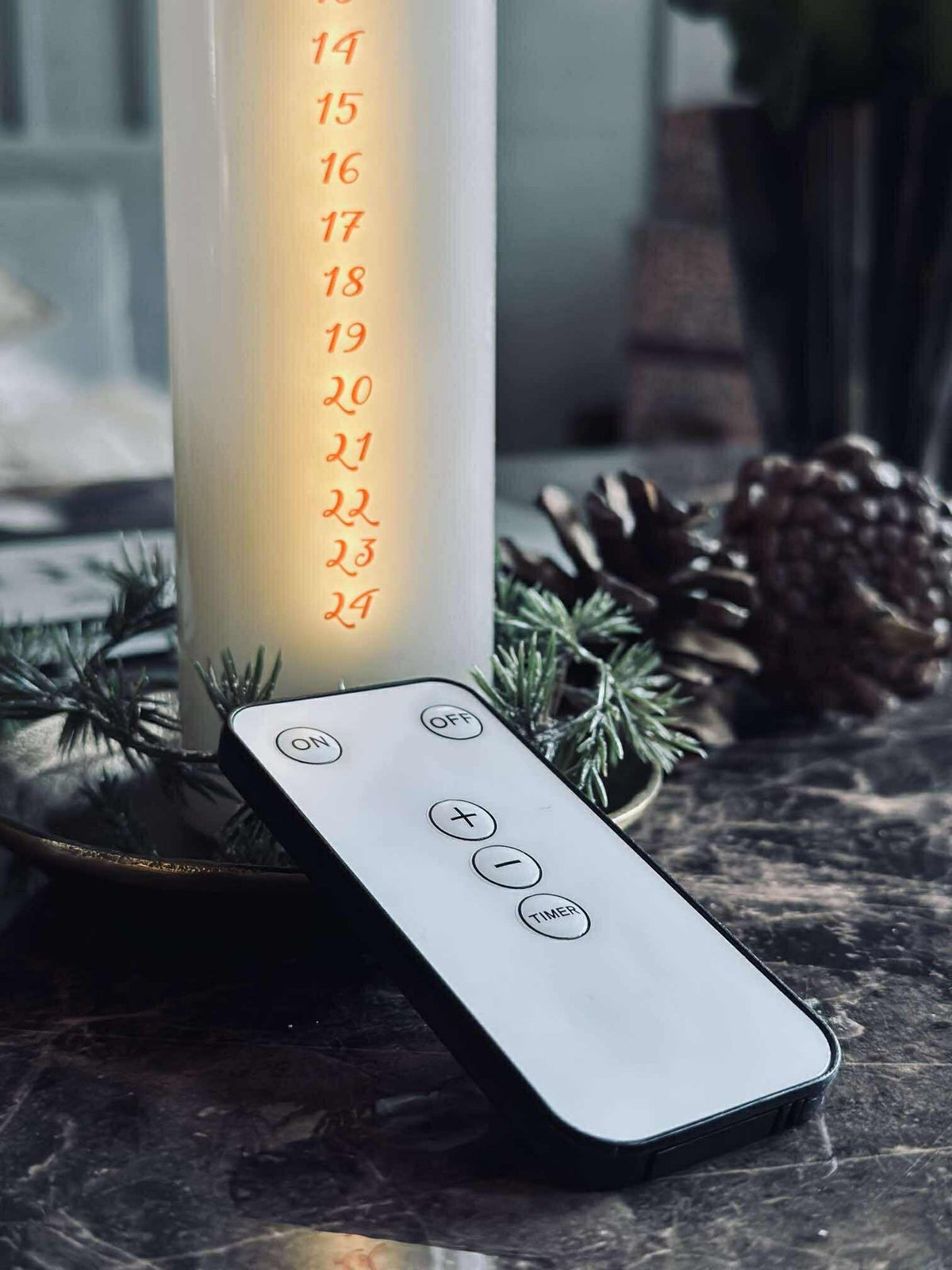 LED Kalenderkaars TWINKLE incl. afstandsbediening