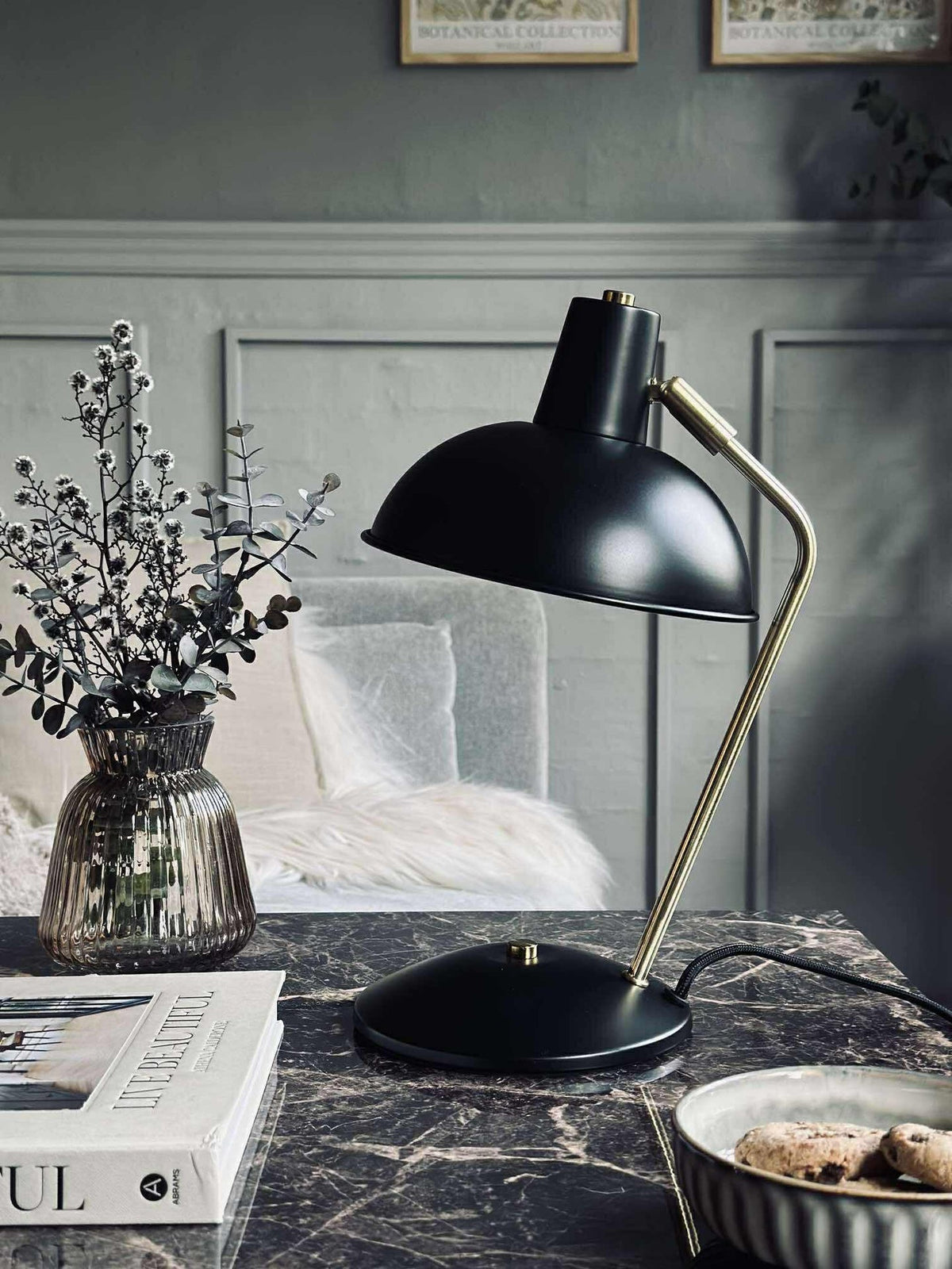 Tafellamp Retro - Zwart / goud