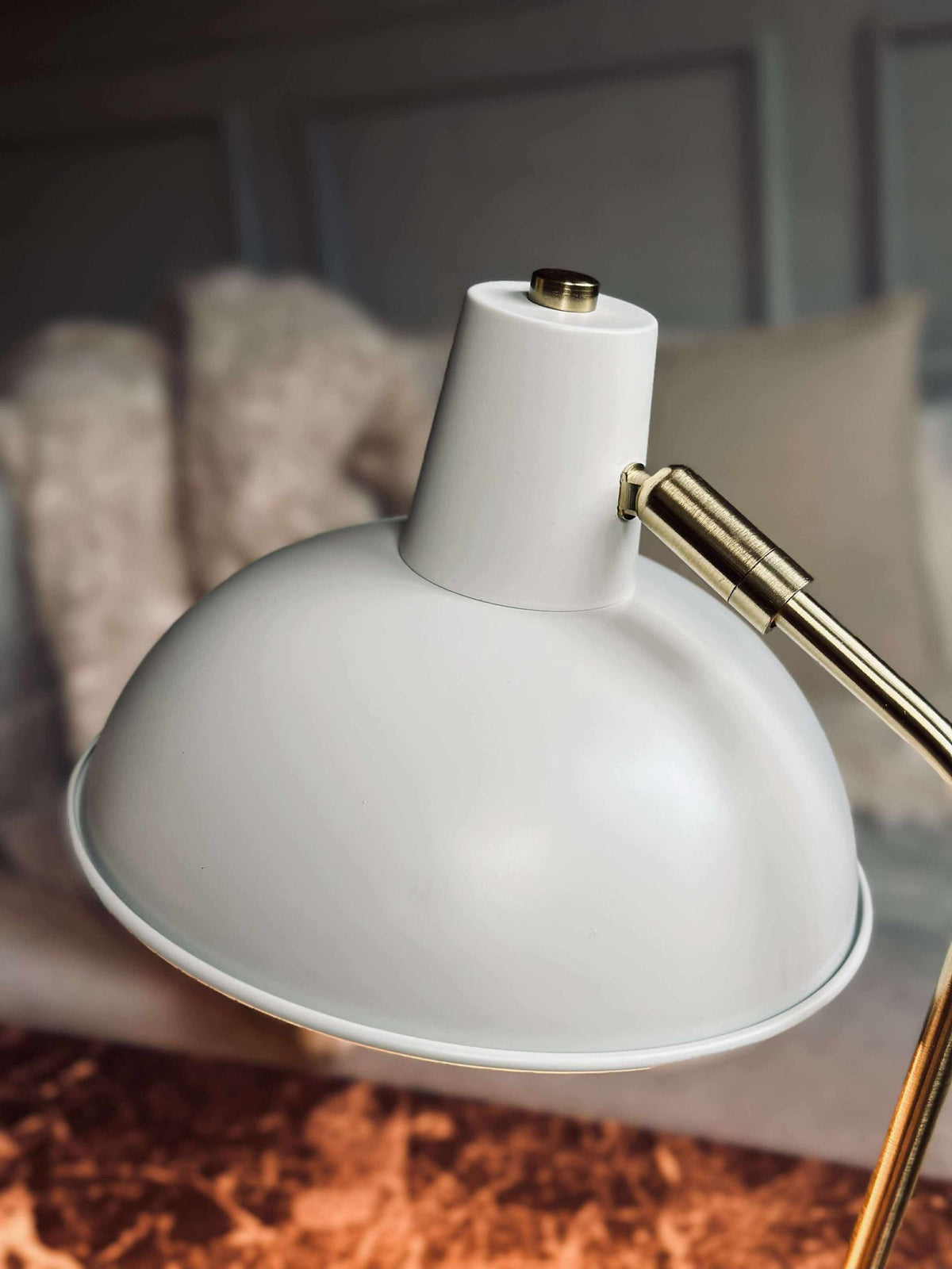 Tafellamp Retro - Wit / goud