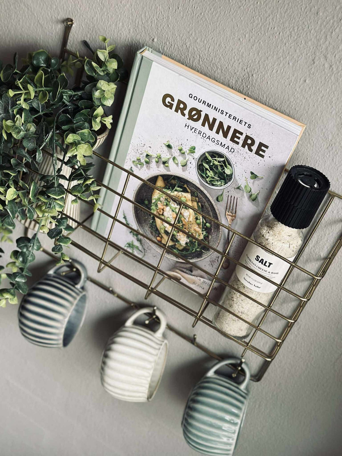 Wandplank met haken - Metaal