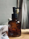Dispenser met pomp - Bruin glas