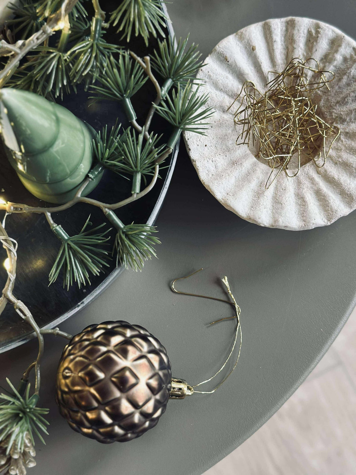 Haken voor het ophangen van kerstdecoratie - Goud