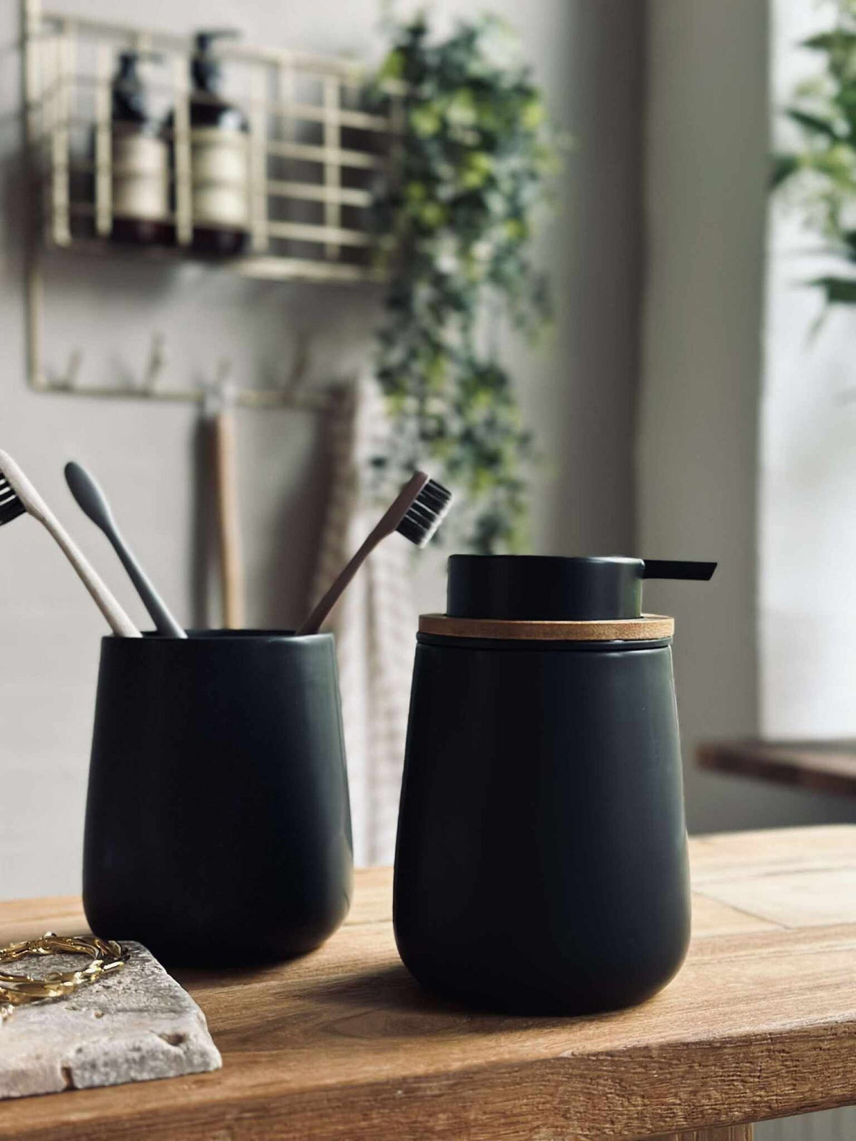 Zeepdispenser met pomp Black - Dolomite