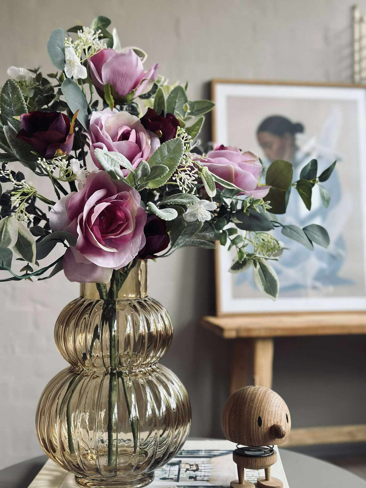 Boeket met rozen - Roze