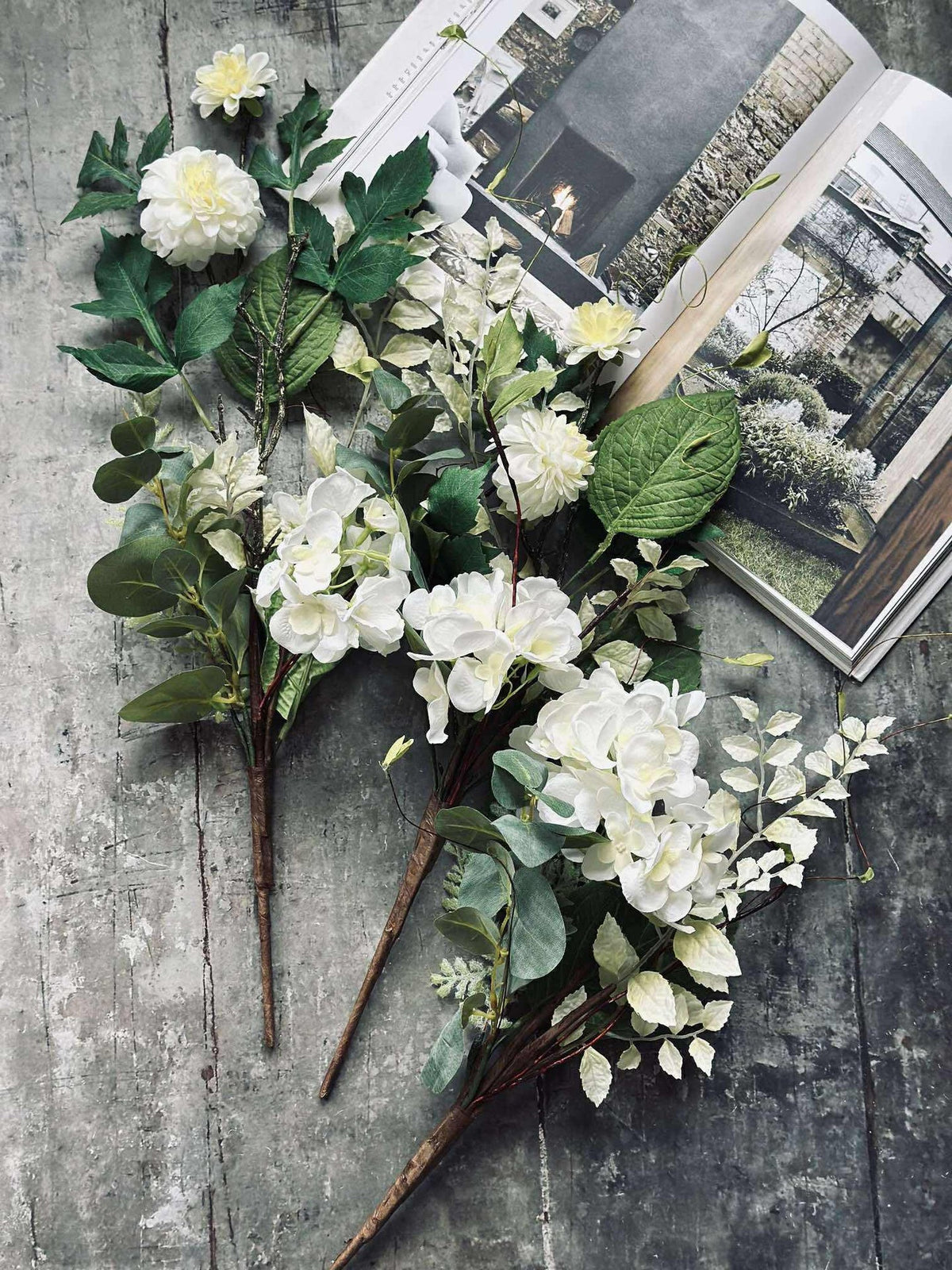 Boeket Hortensia - Wit