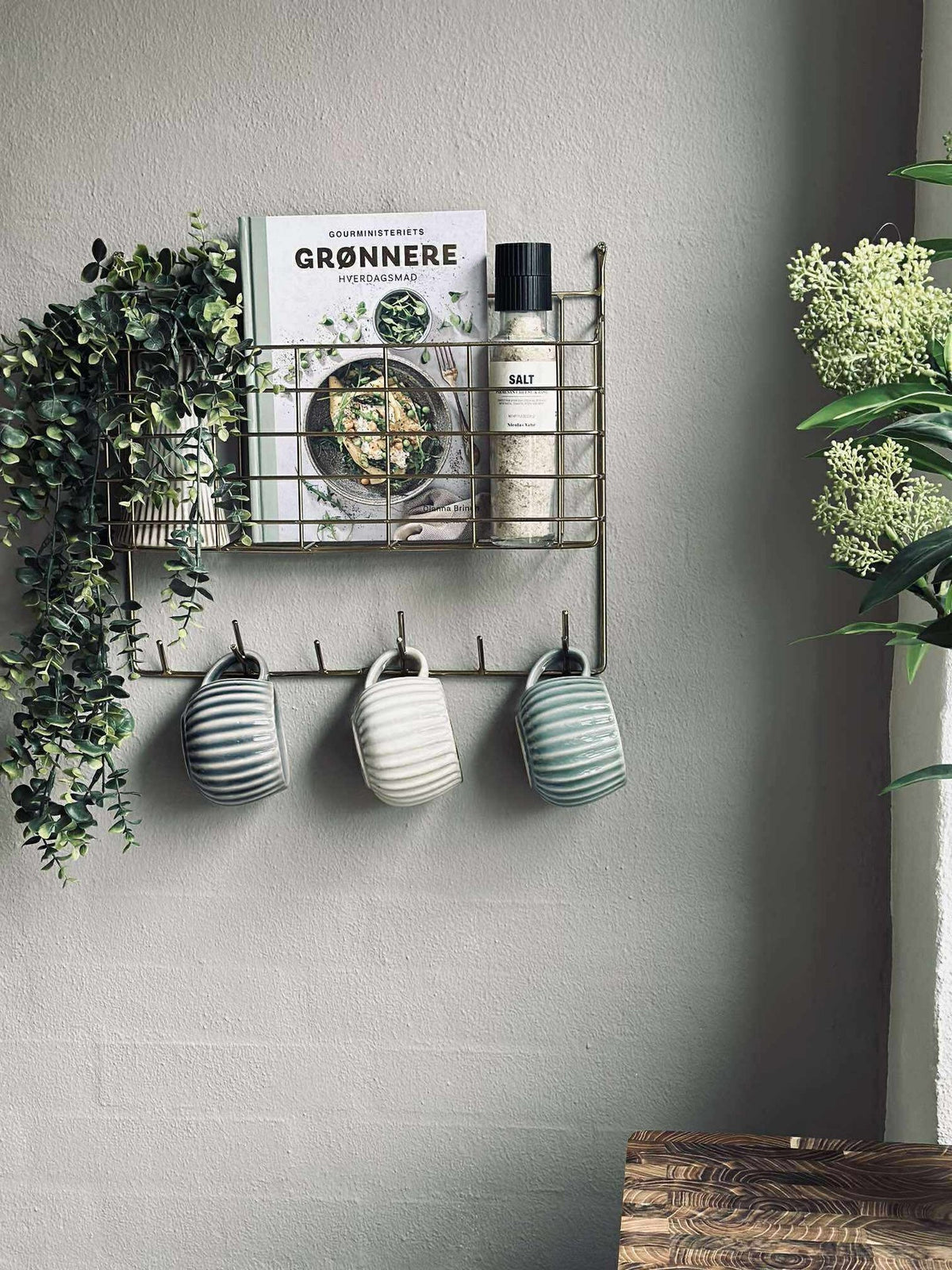 Wandplank met haken - Metaal
