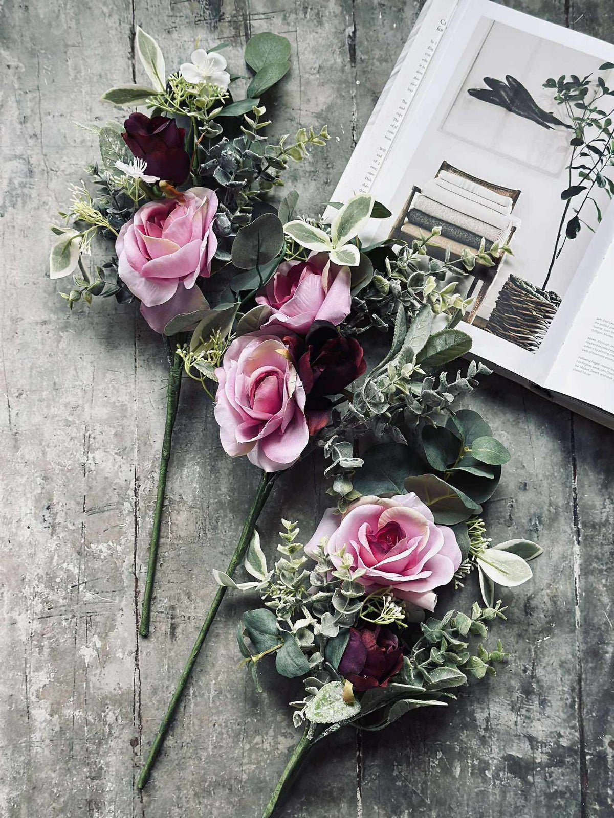 Boeket met rozen - Roze