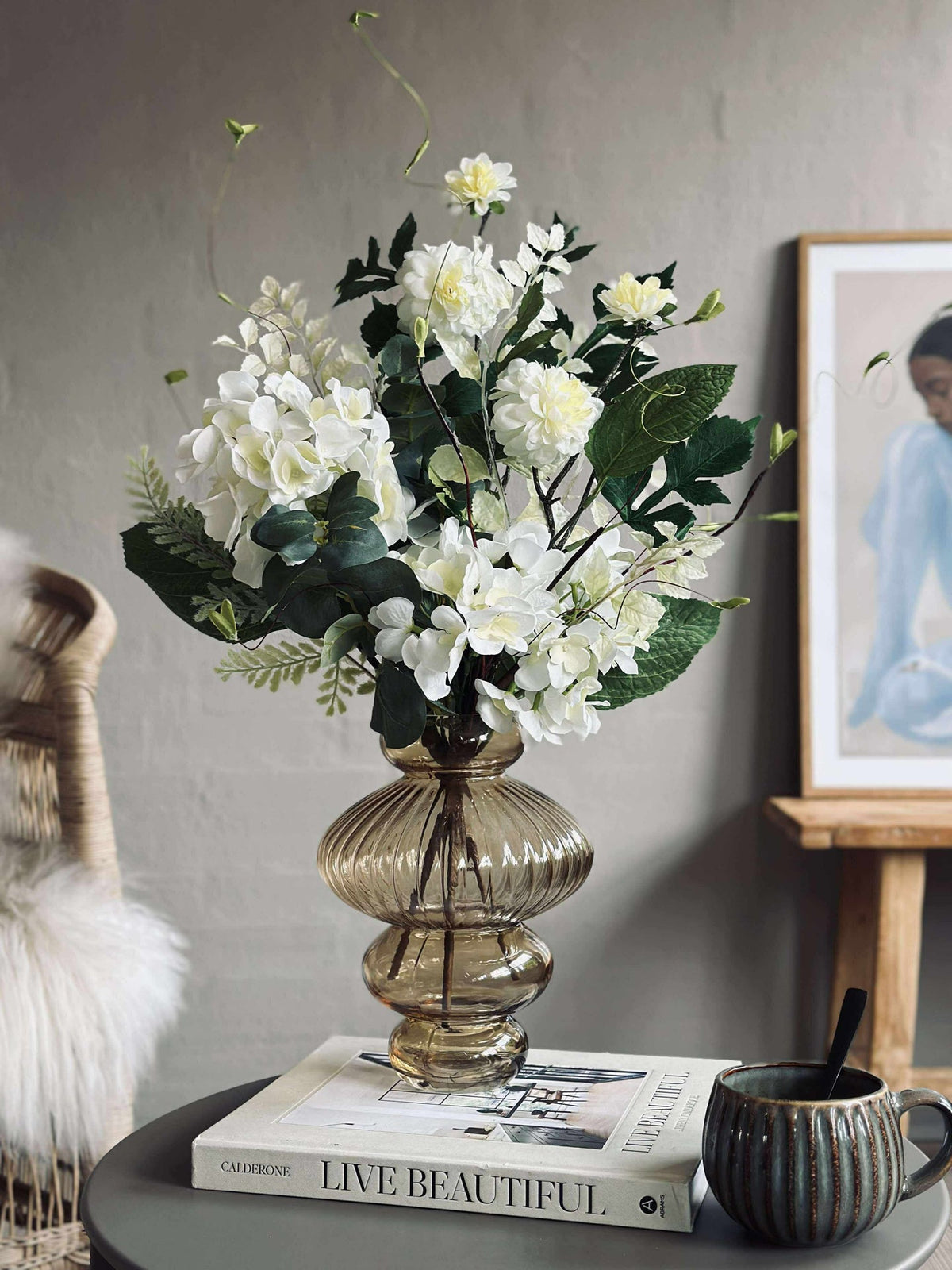 Boeket Hortensia - Wit