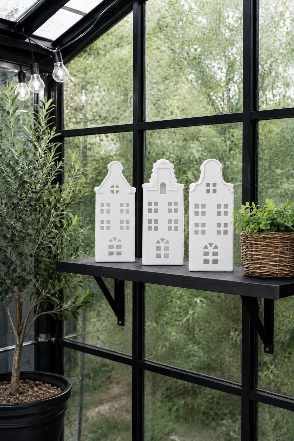 Licht huisje met led  - WHITE MIX