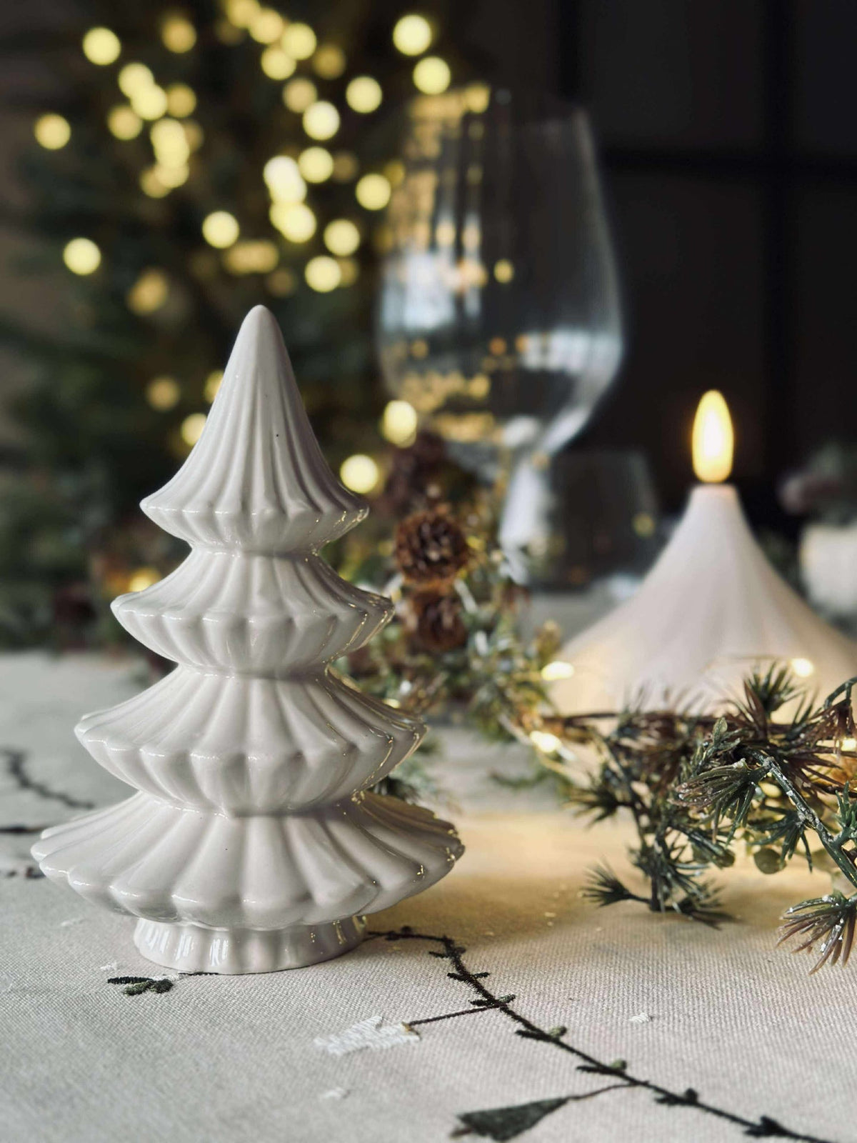 Kerstboom - Wit porselein