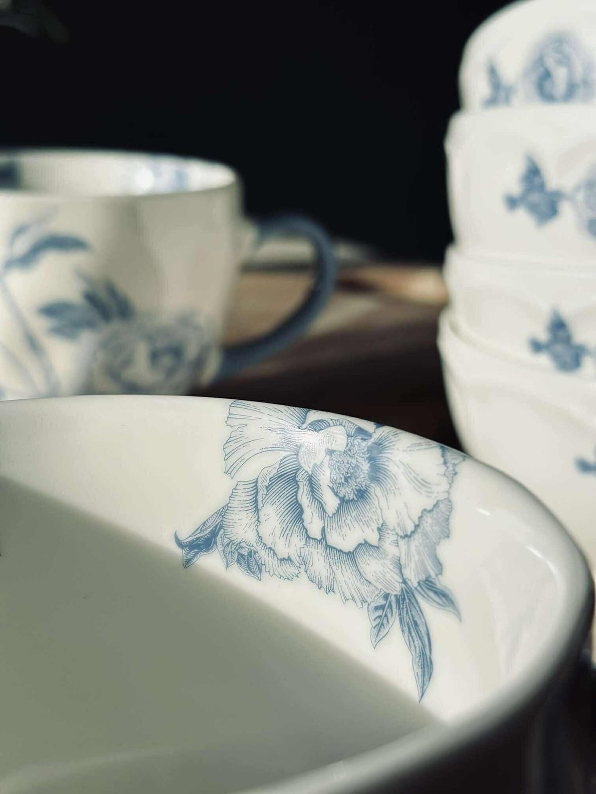 Beker Flora Blauw