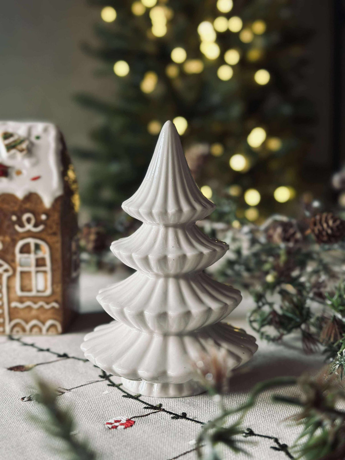 Kerstboom - Wit porselein