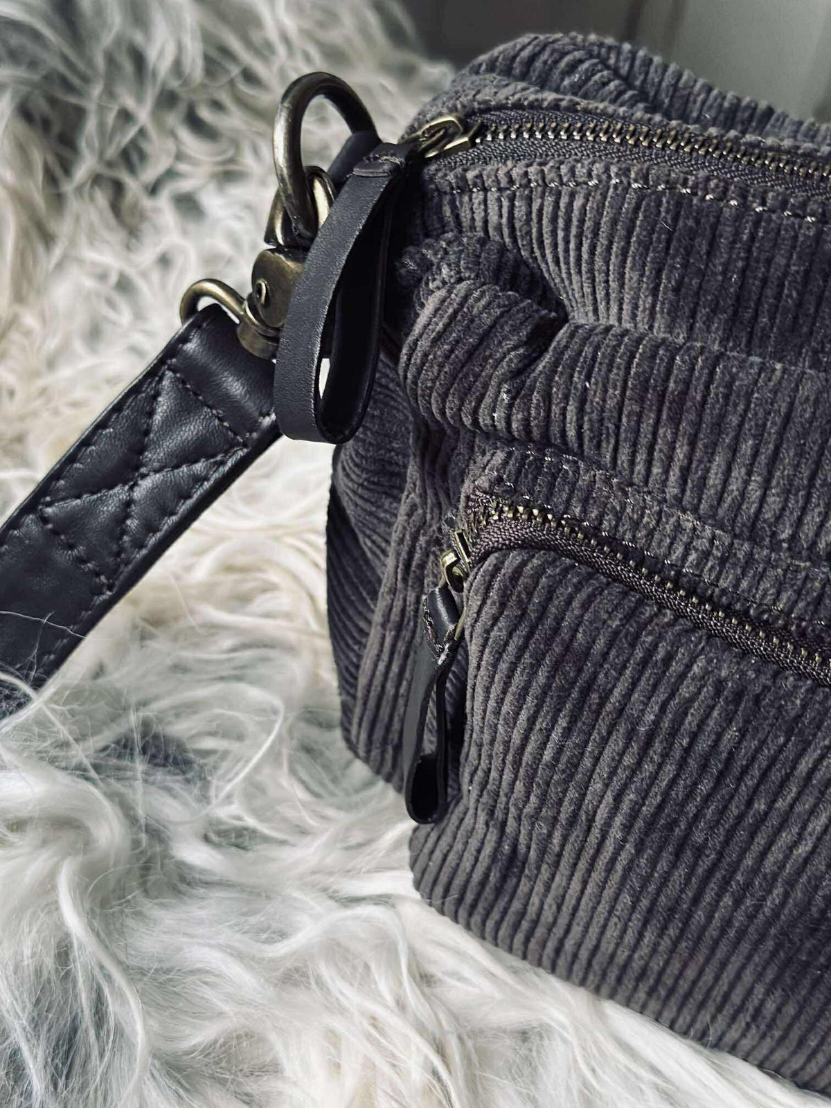 Crossbody Brown fluweel
