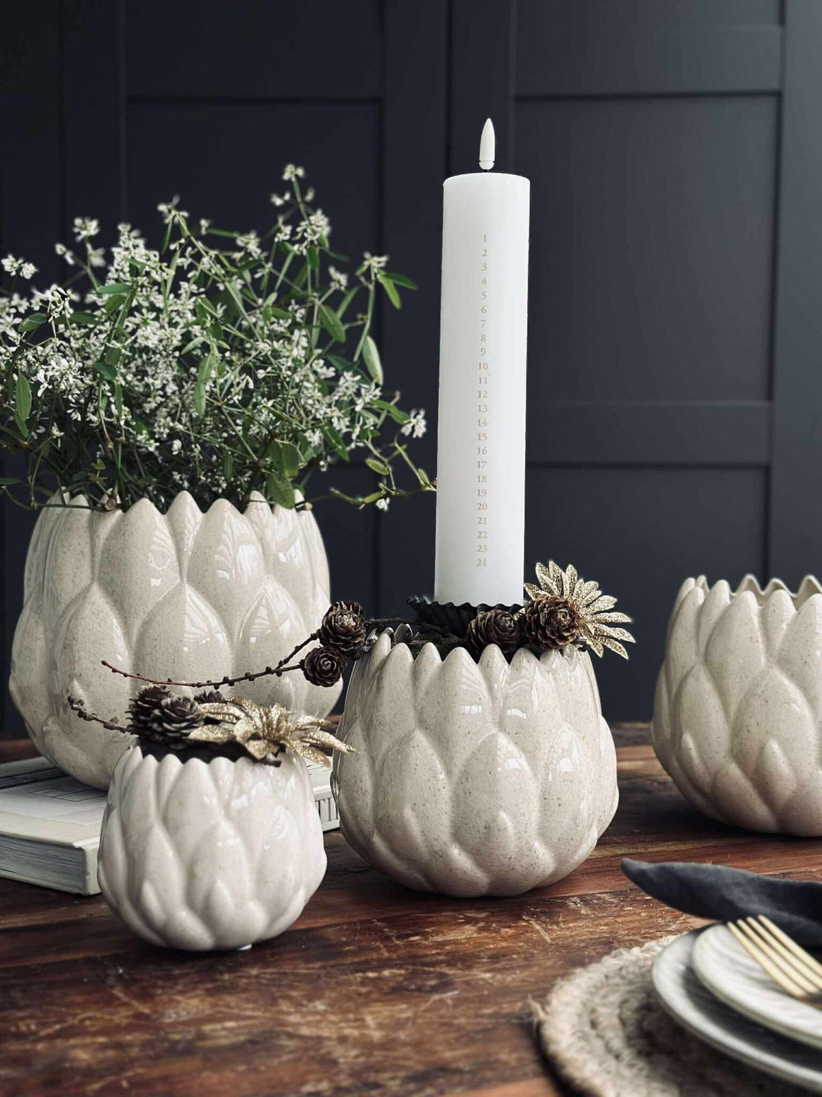 Potcover Wit - Meerdere maten