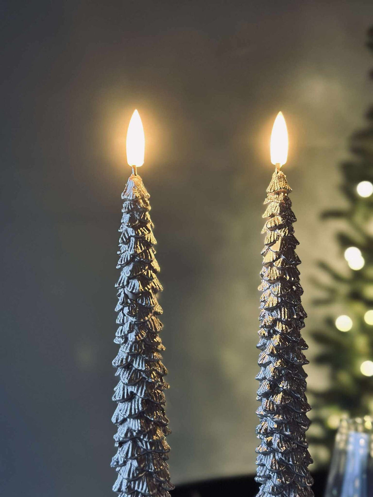 LED Kaarsen 2 st. - Kerstboom goud